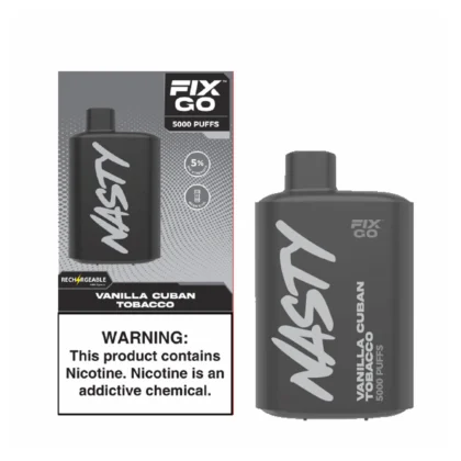 Nasty Fix Go Vanilla Cuban Tobacco 5000 Puff