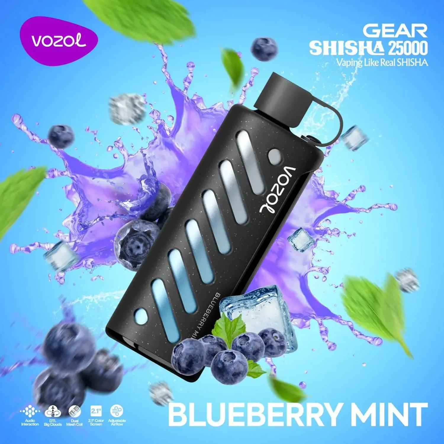 Vozol Gear 25000 Blueberry Mint