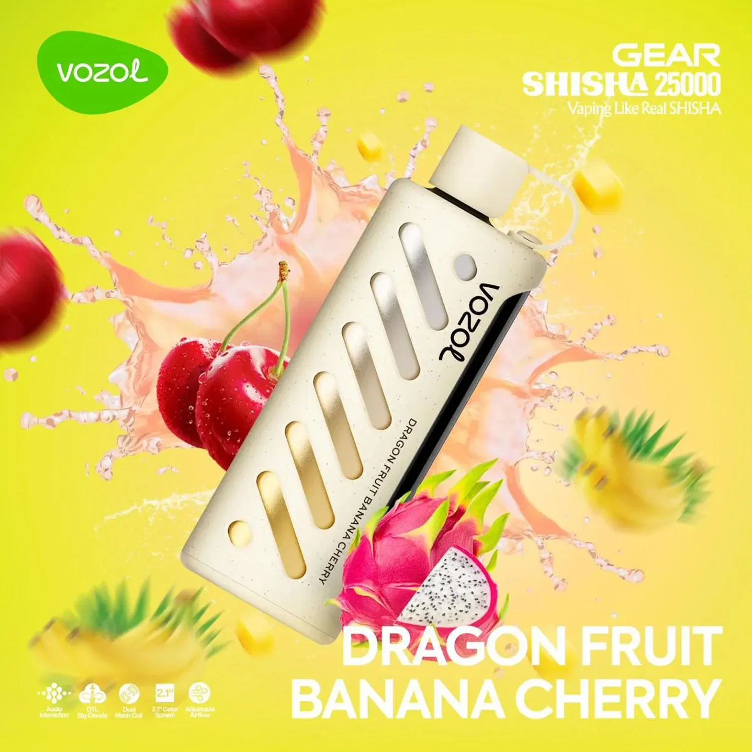 Vozol Gear 25000 Dragon Fruit Banana Cherry