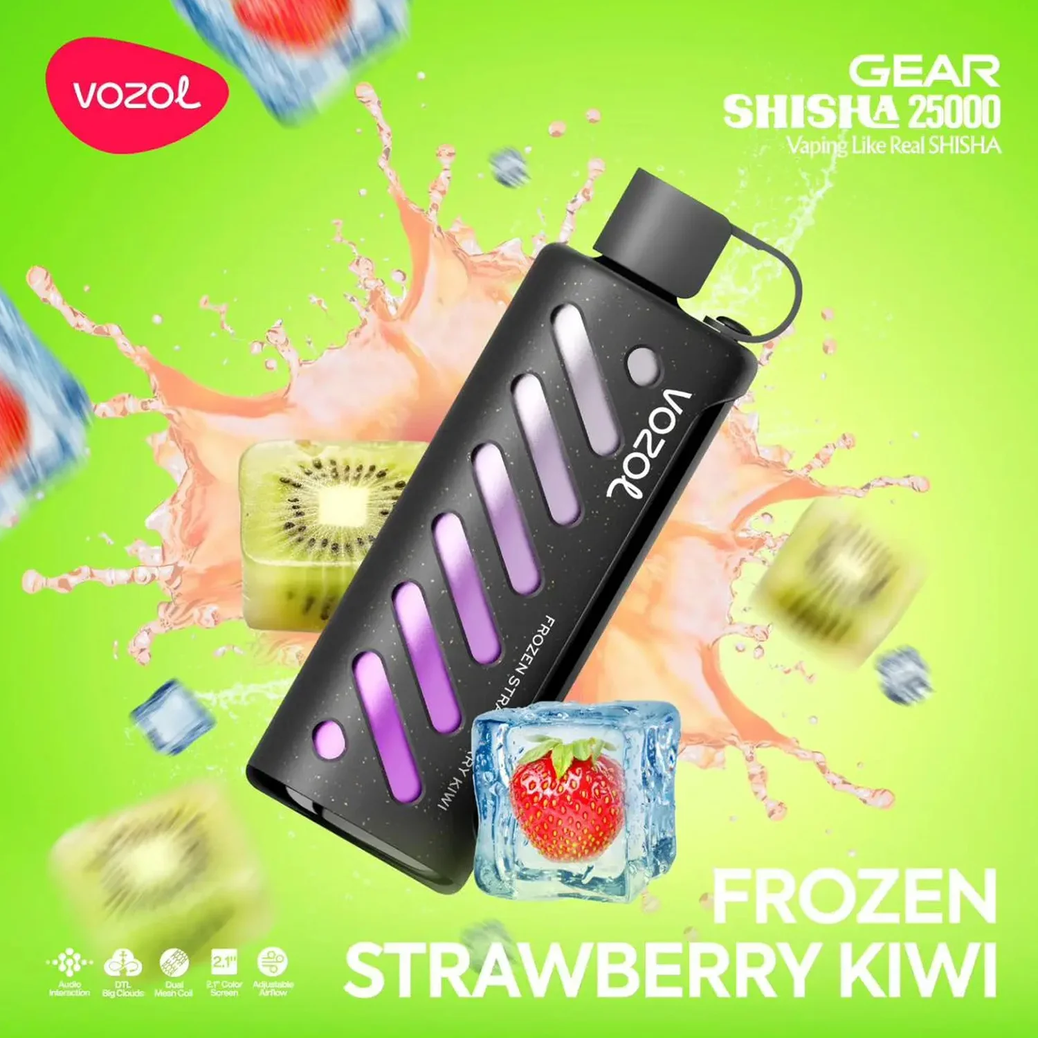 Vozol Gear 25000 Frozen Strawberry Kiwi