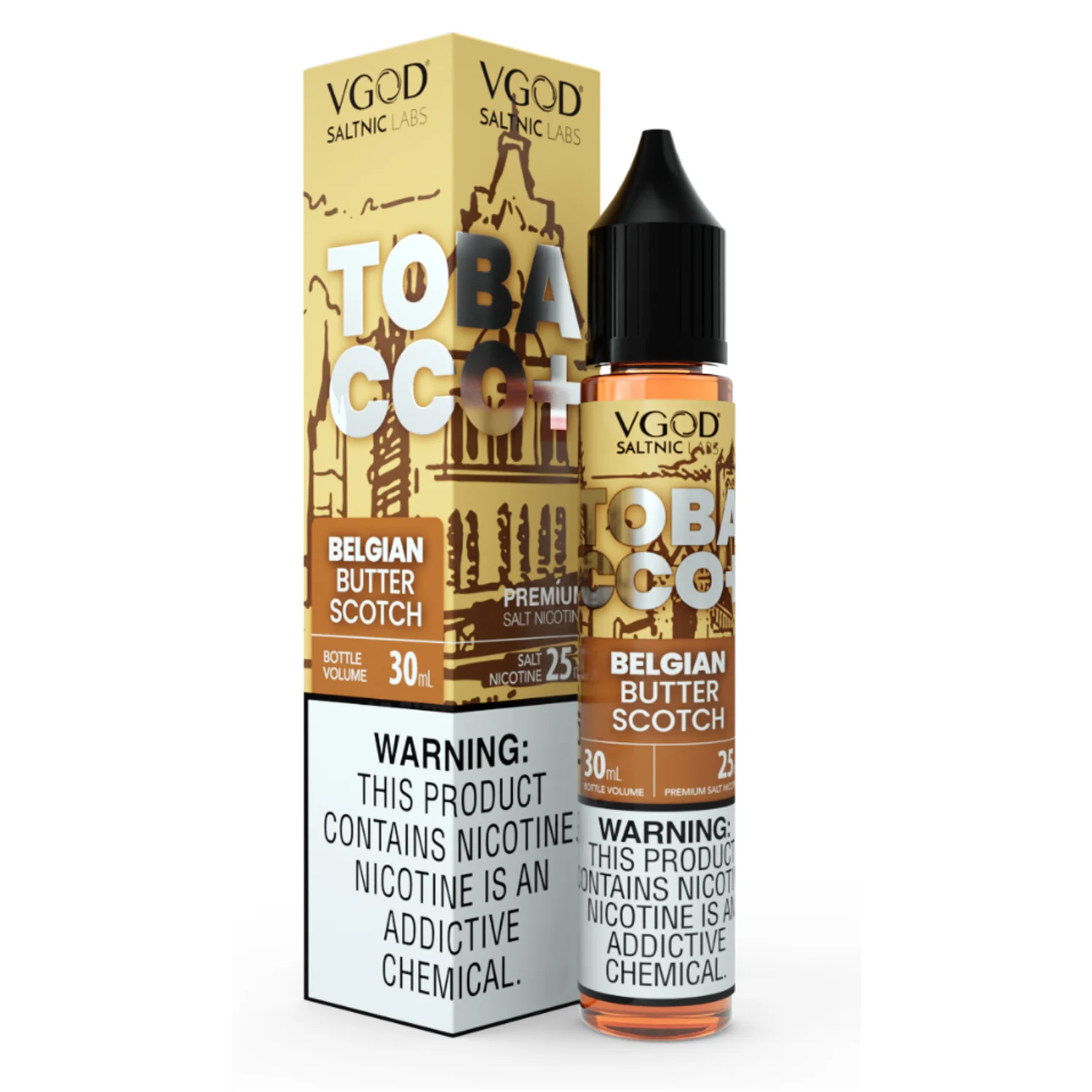 VGOD Tobacco Plus Belgian Butterscotch SaltNic E-Liquid