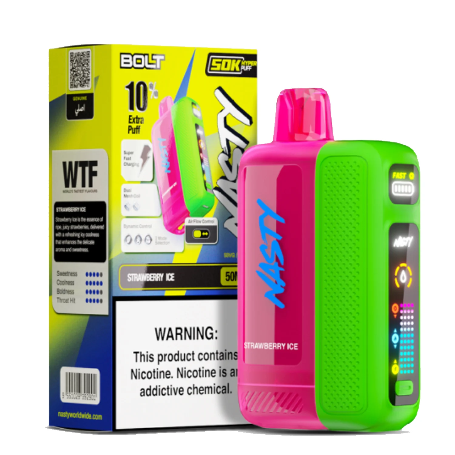 Nasty Bolt 50K Puffs Strawberry Ic