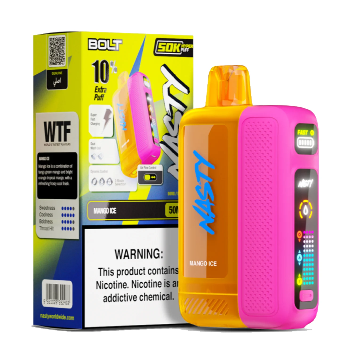 Nasty Bolt 50K Puffs Mango Ice