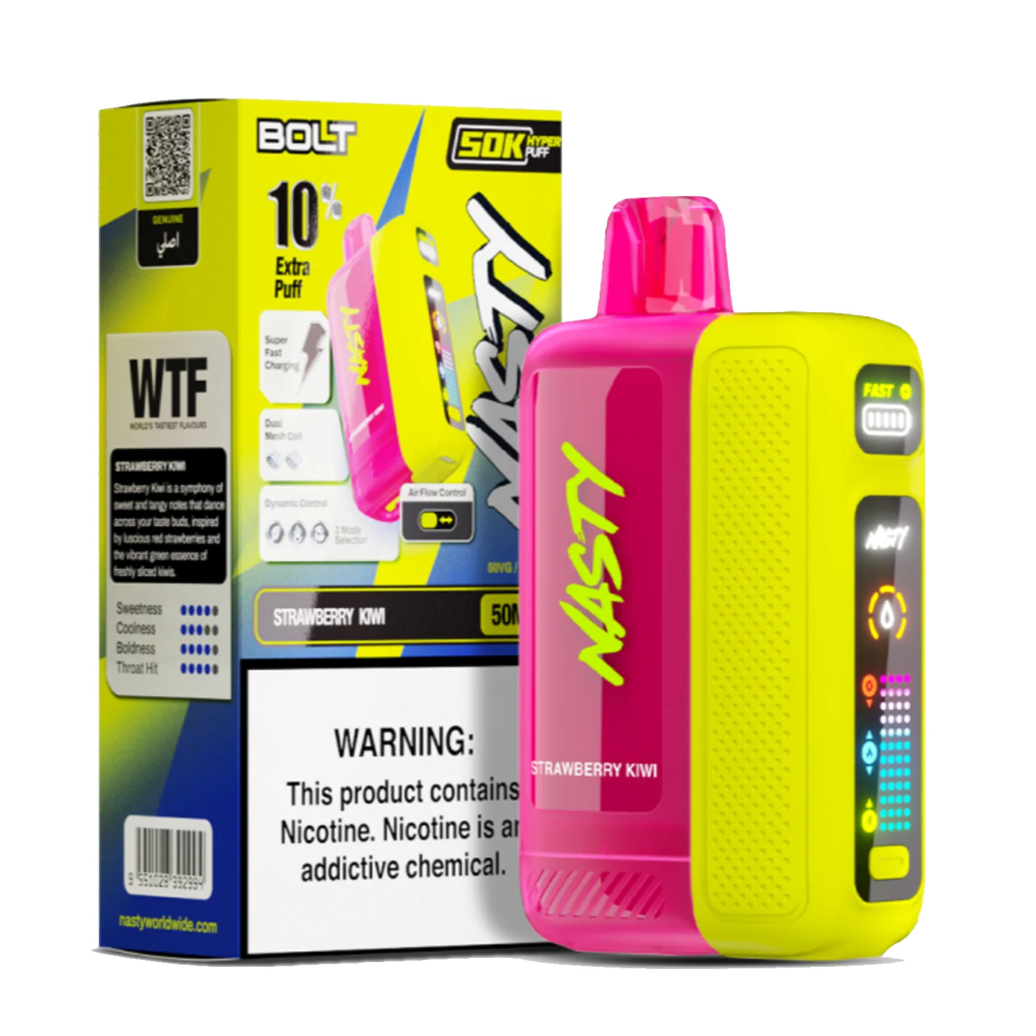 Nasty Bolt 50K Puffs Strawberry Kiwi