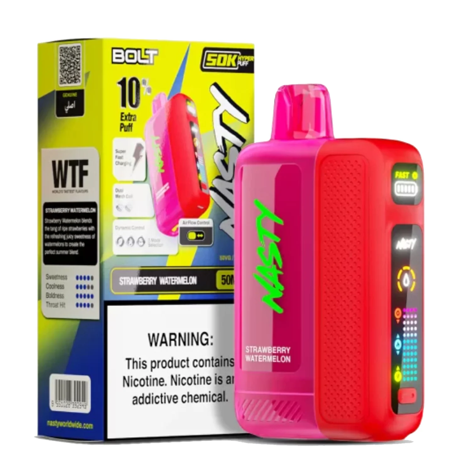 Nasty Bolt 50K Puffs Strawberry Watermelon