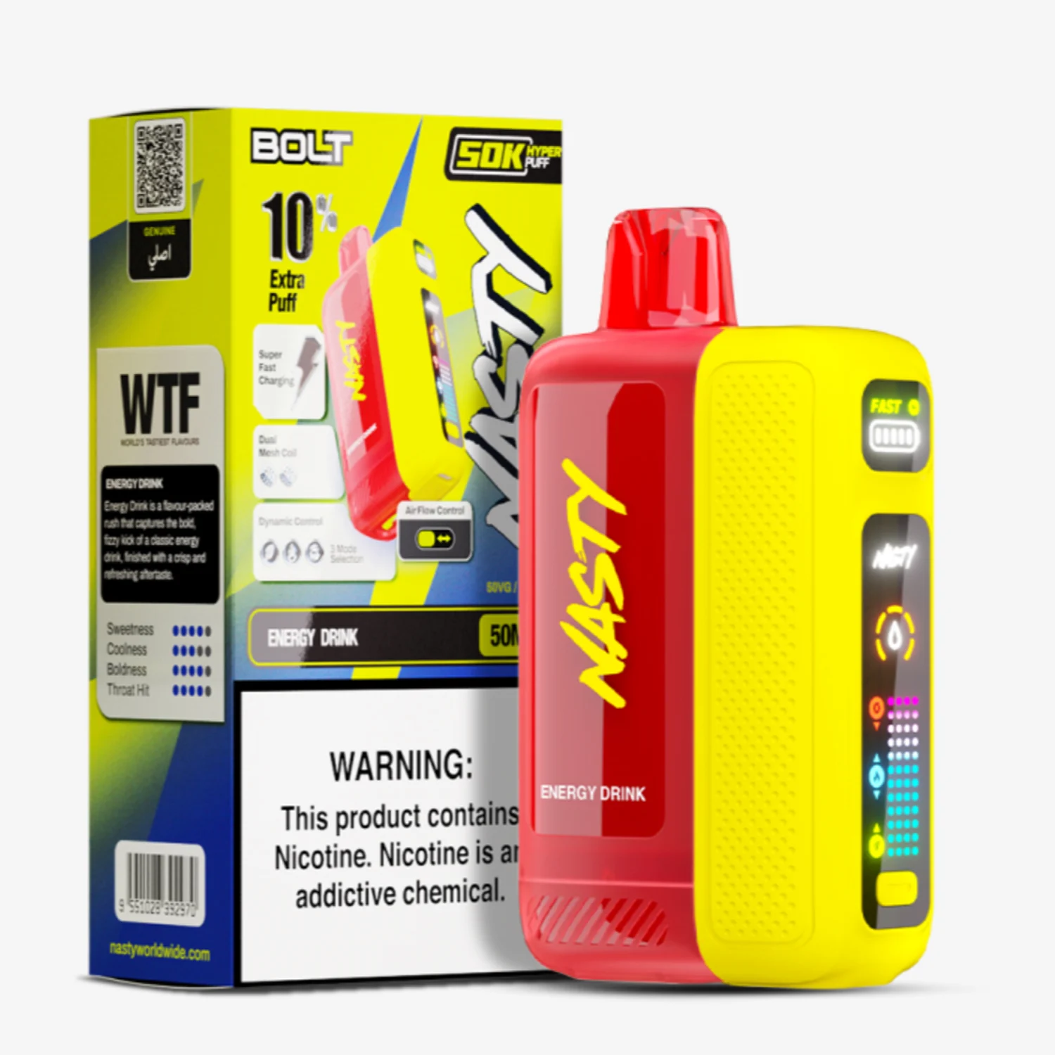 Nasty Bolt 50K Puffs Energy Drink