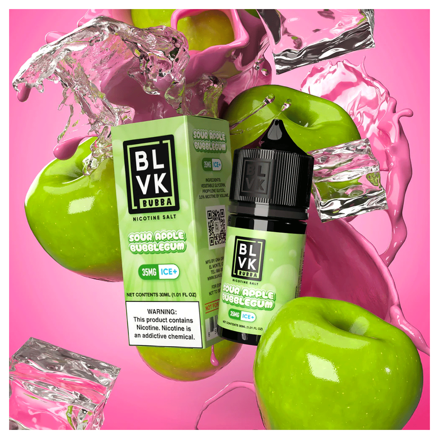BLVK Sour Apple Bubblegum 60 ML SALT