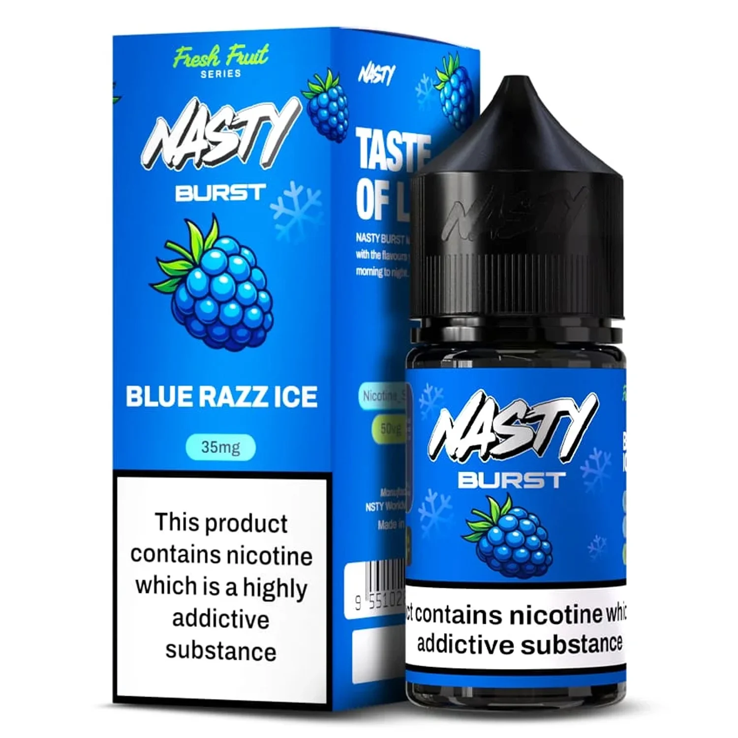 Nasty Burst Blue Razz Ice Salt E-Liquid