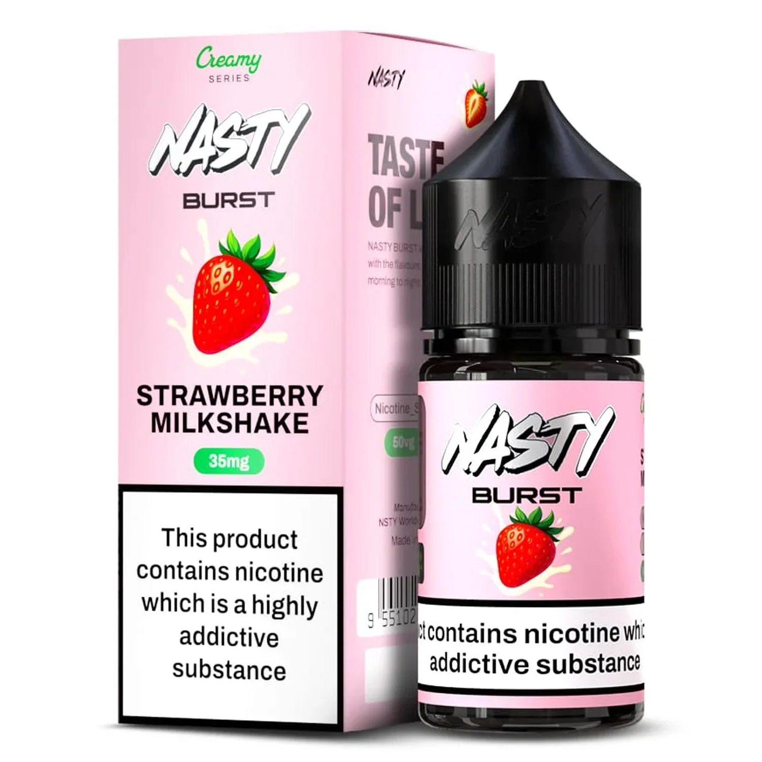 Nasty Burst Strawberry Milkshake Salt E-Liquid