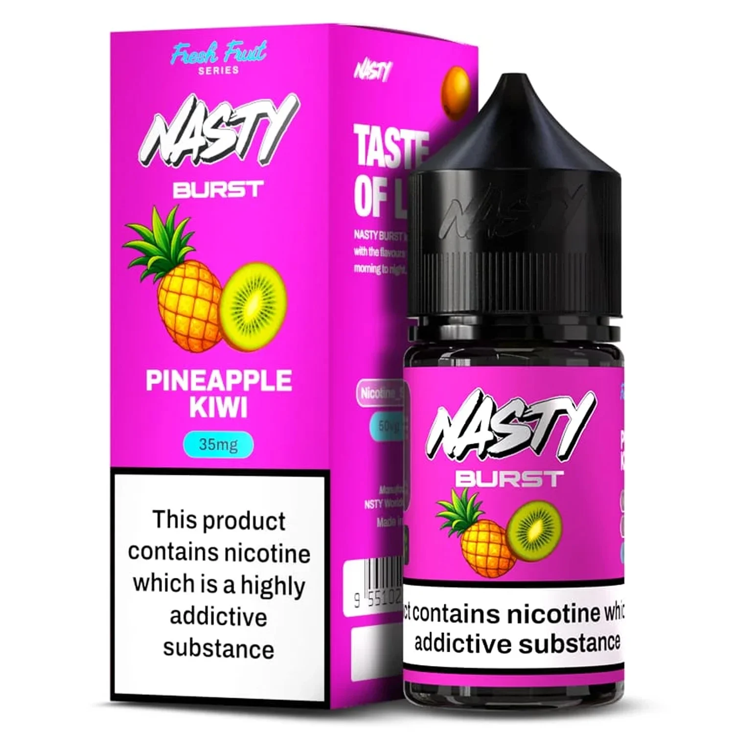 Nasty Burst Pineapple Kiwi Salt E-Liquid